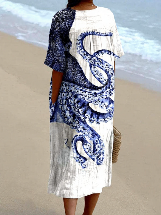 Helena – Ocean Muse Kaftan Dress