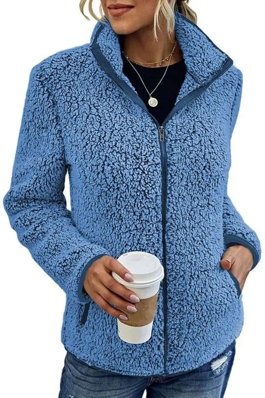 Avery – Cozy Sherpa Zip Jacket for Women