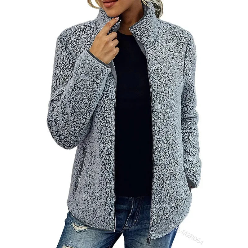 Avery – Cozy Sherpa Zip Jacket for Women