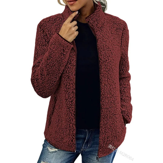 Avery – Cozy Sherpa Zip Jacket for Women