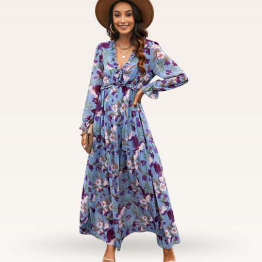 Tanisha – Floral Boho Maxi Dress for Women