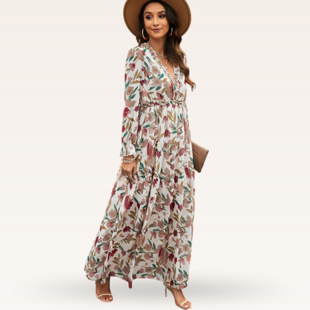 Tanisha – Floral Boho Maxi Dress for Women