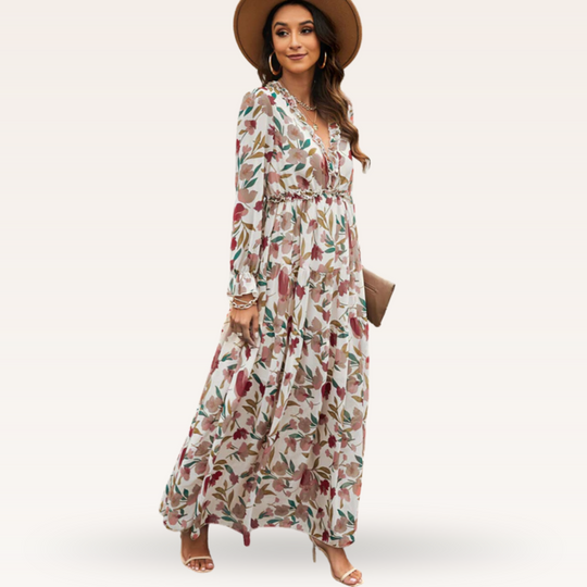 Tanisha – Floral Boho Maxi Dress for Women
