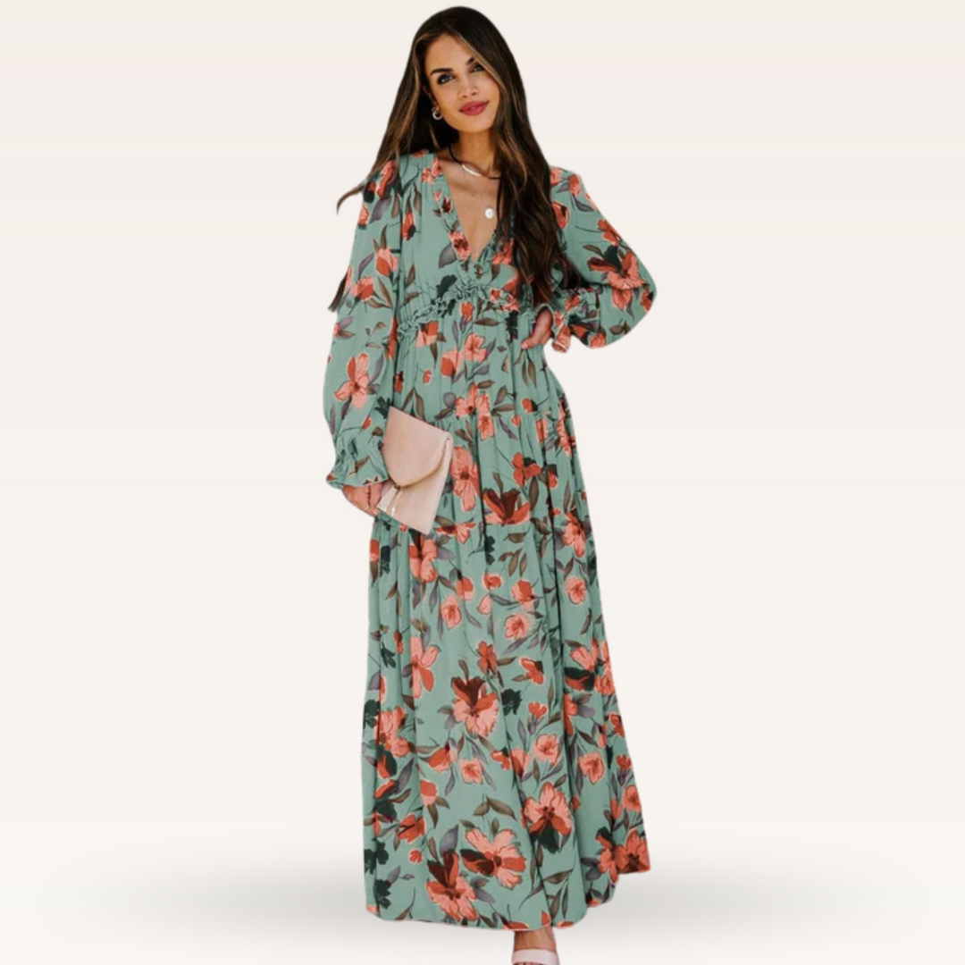 Tanisha – Floral Boho Maxi Dress for Women