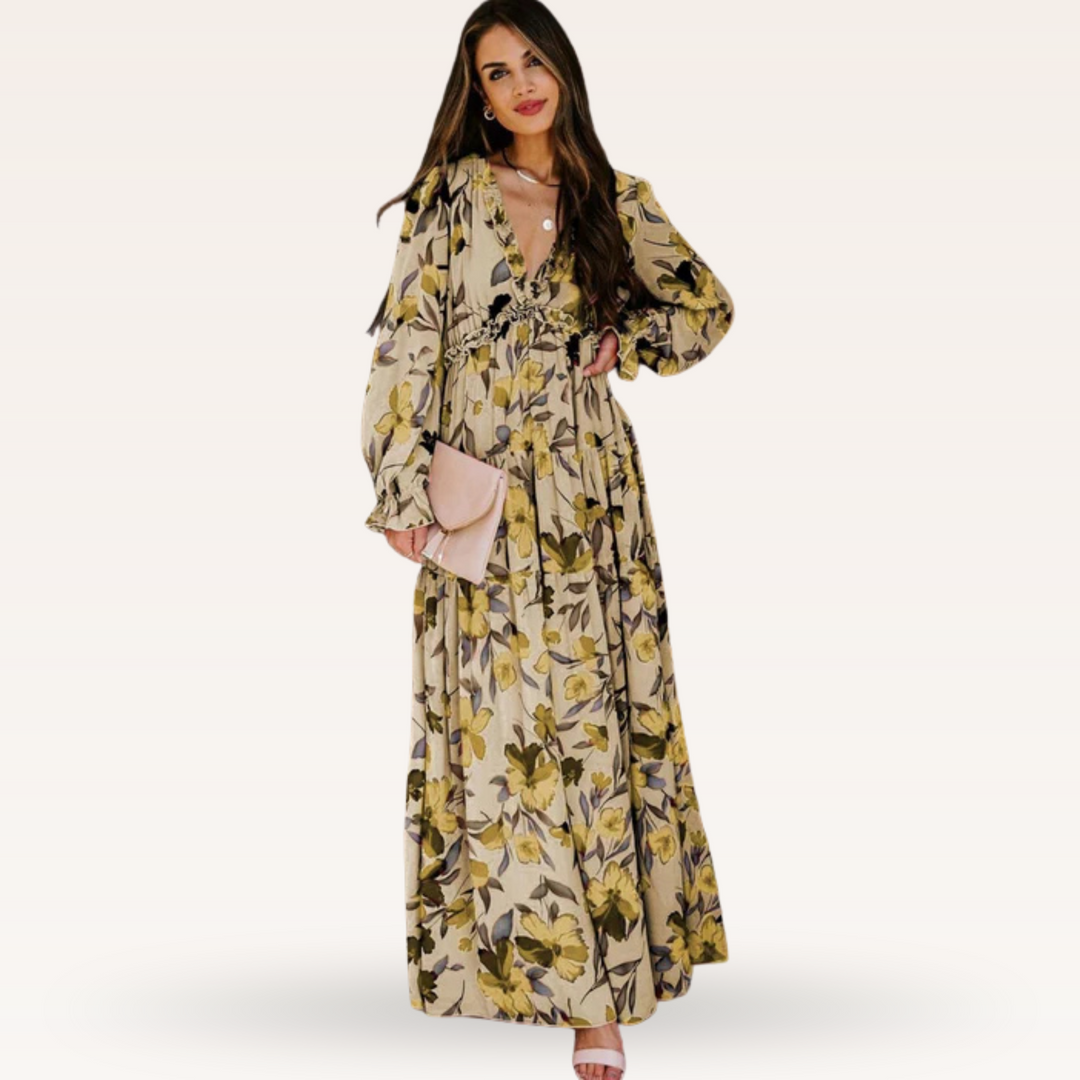 Tanisha – Floral Boho Maxi Dress for Women