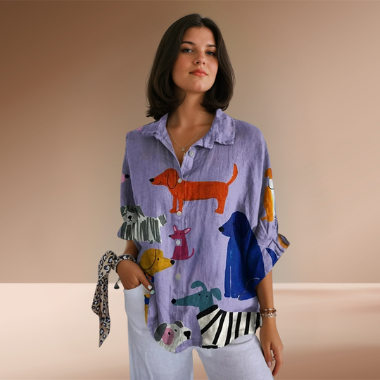 Taffy – Colorful Canine Shirt for Women