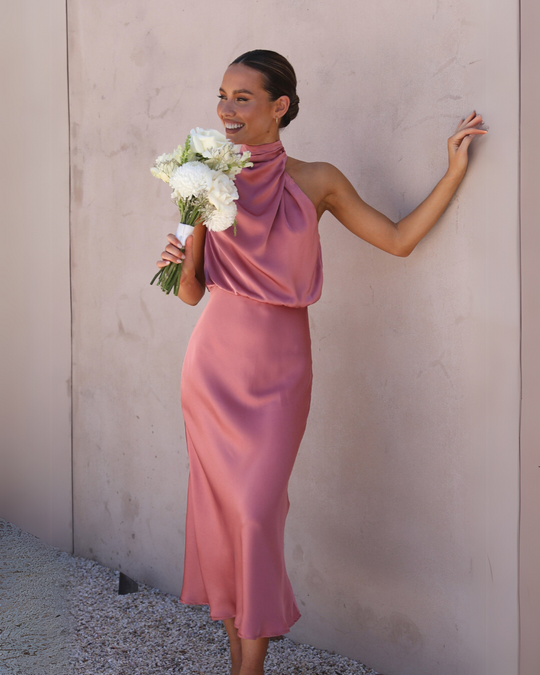 Sorelle – Satin Halter Gown for Women