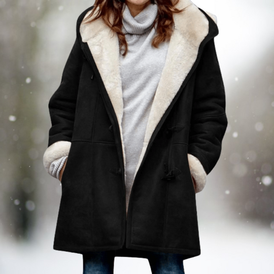 Lydia – Faux Shearling Hooded Coat for Women