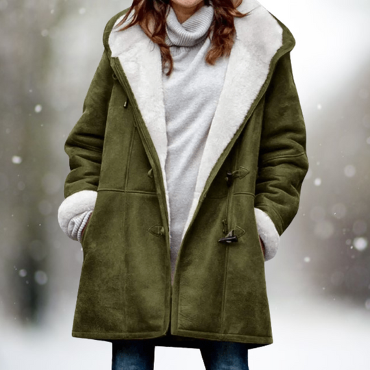 Lydia – Faux Shearling Hooded Coat for Women