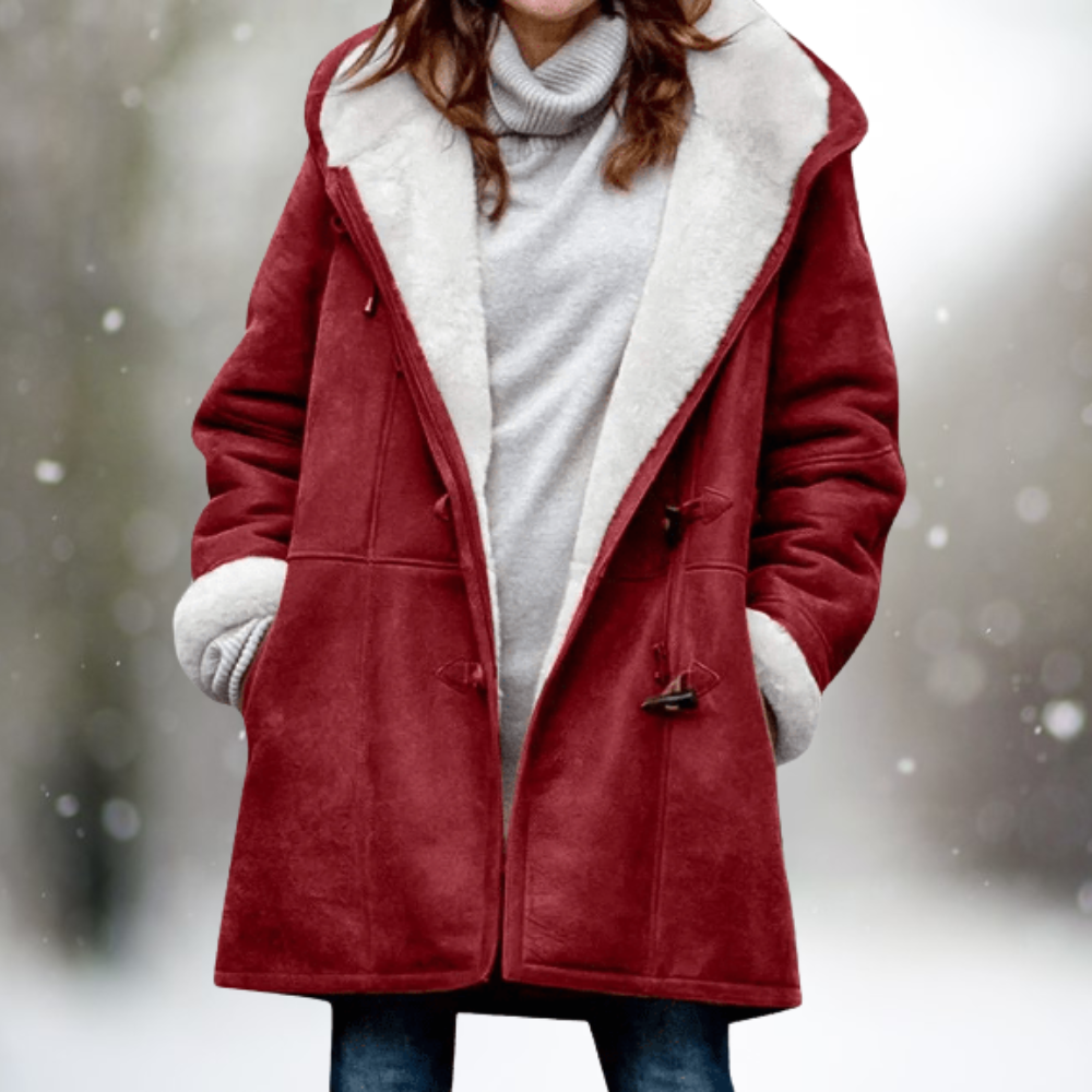 Lydia – Faux Shearling Hooded Coat for Women