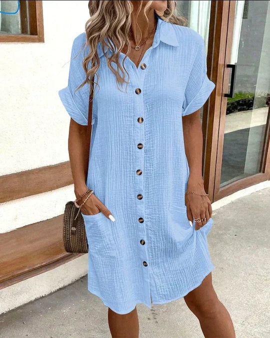 Melanie | Linen Polo Dress