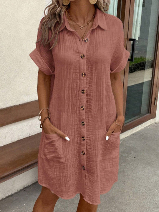 Melanie | Linen Polo Dress
