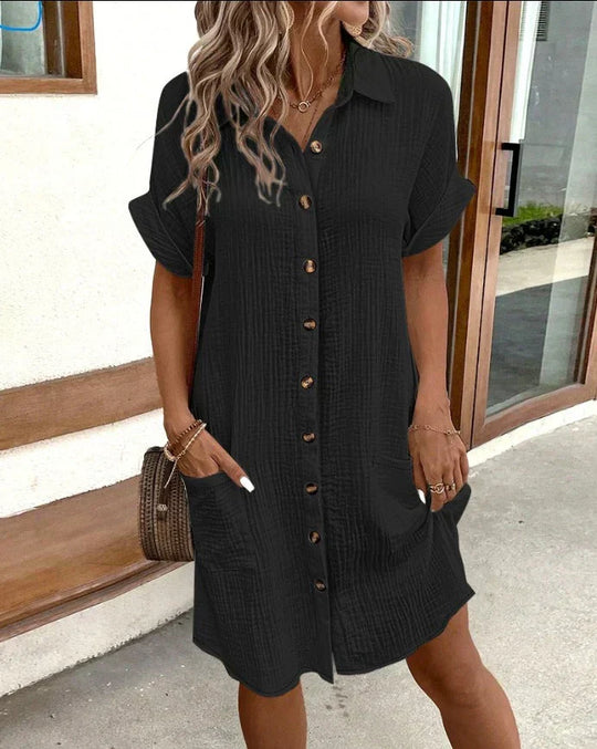 Melanie | Linen Polo Dress
