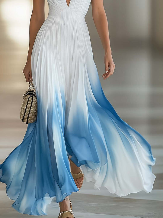 Heath – Ombre Pleated Maxi Dress