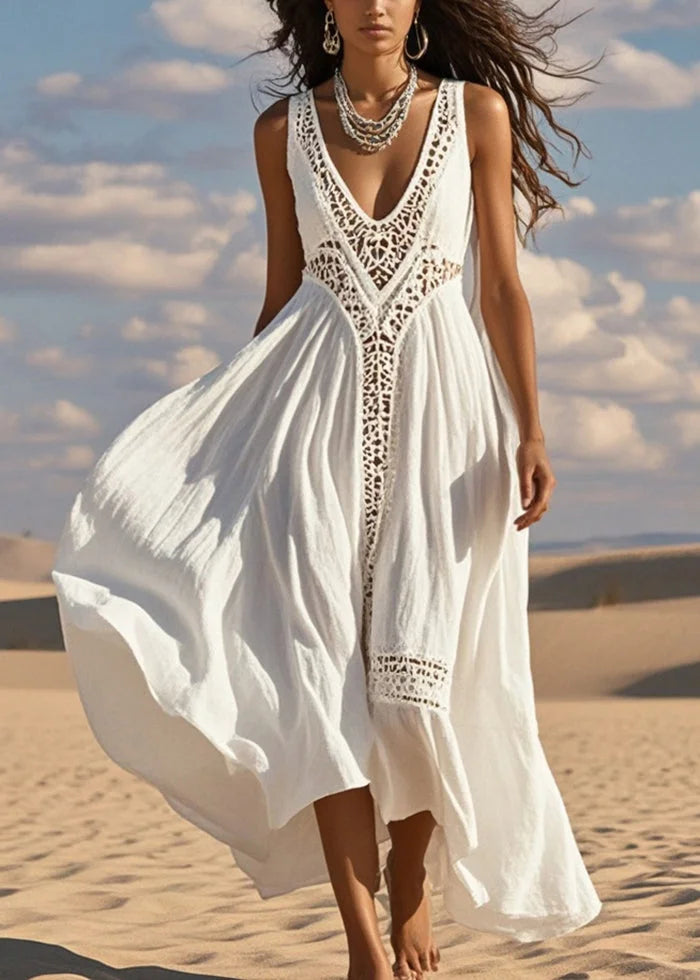 Amalia  – Embroidered Boho Maxi Dress