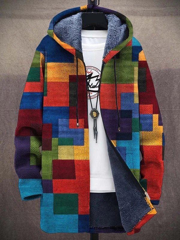 Ashton – Patchwork Hooded Coat for Men