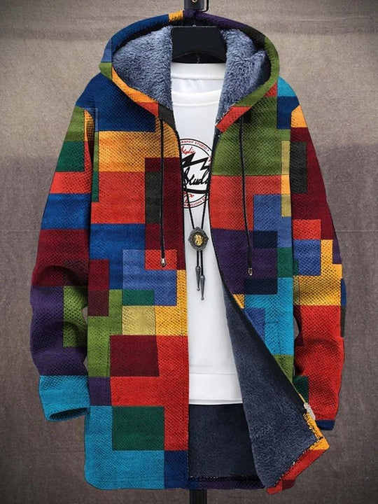 Ashton – Patchwork Hooded Coat for Men