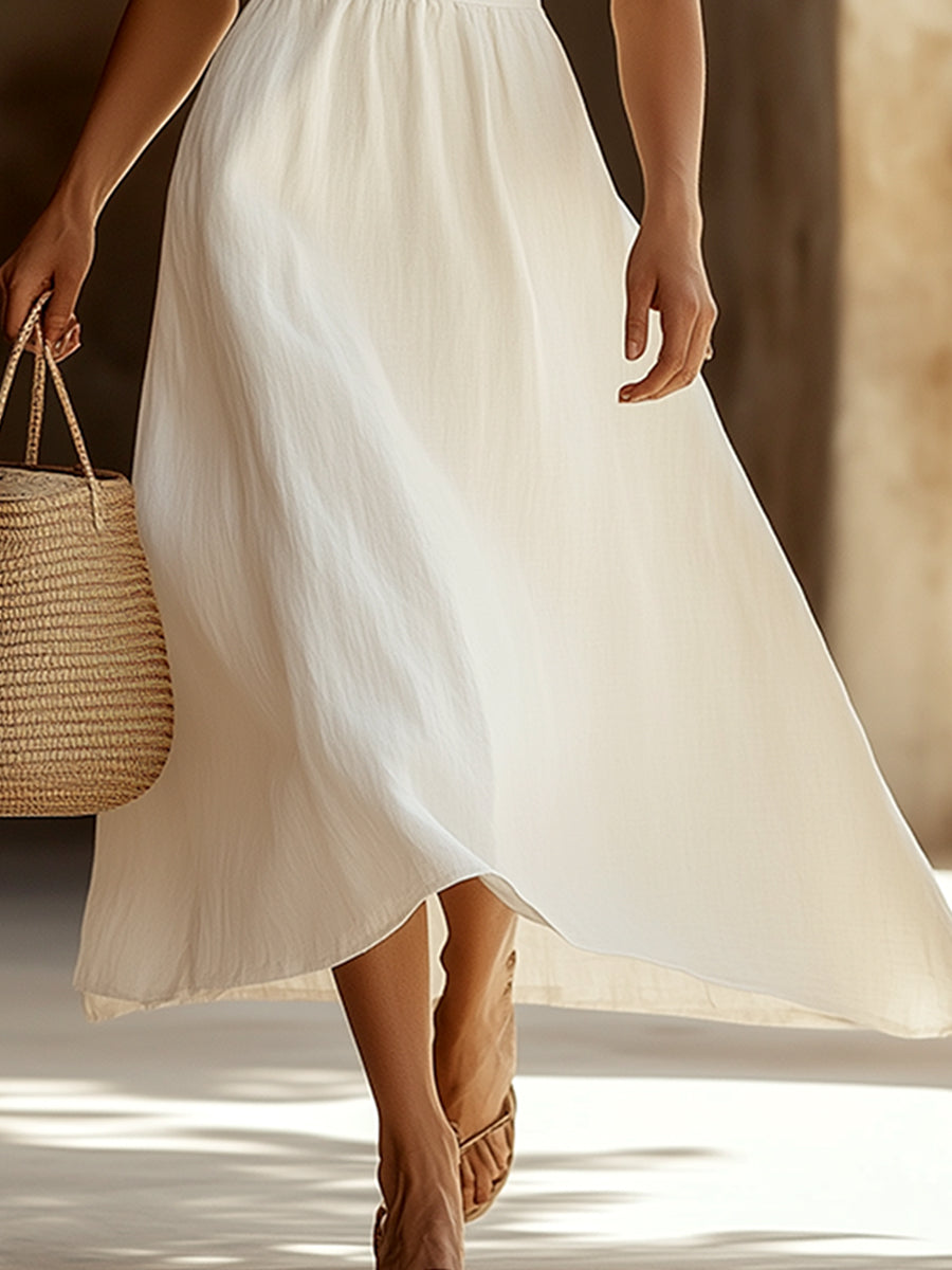 Haviland – Button-Front Linen Midi Dress