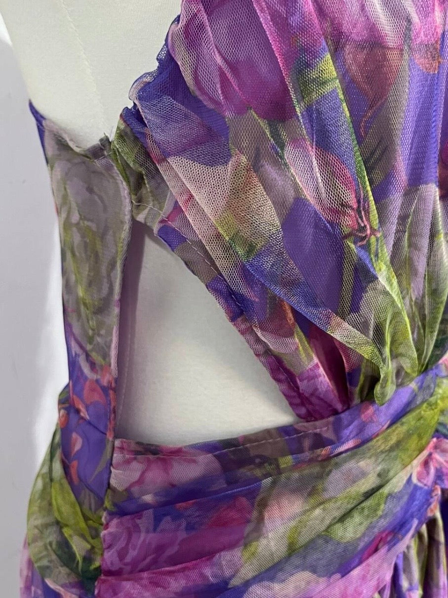 Amberley – Multicolor Sheer Tulle Gown for Women