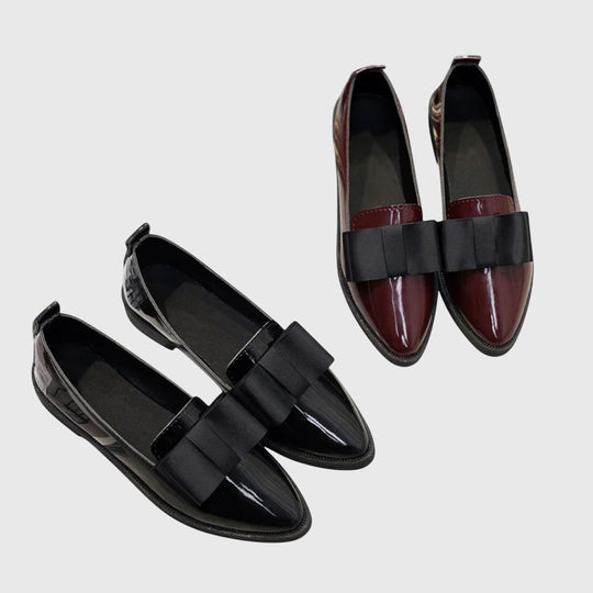 Malin – Chic Two-Tone Leather Loafers for Women