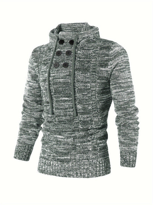 Aiden – Knit Hooded Pullover for Men