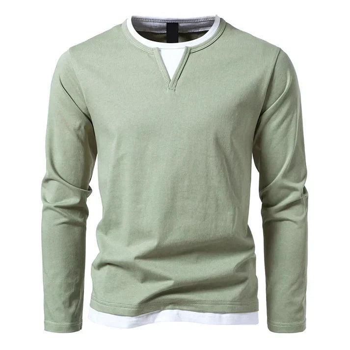 Elias – Modern Henley Long Sleeve Shirt for Men
