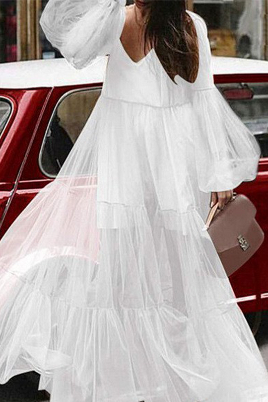 Alisa – Layered Tulle Statement Dress