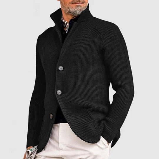 Victor – Knit Button-Up Cardigan for Men