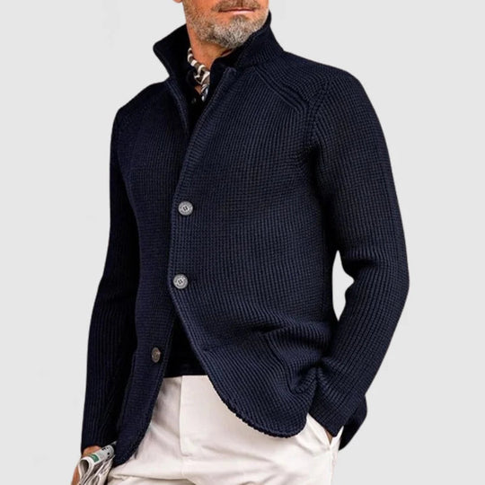Victor – Knit Button-Up Cardigan for Men