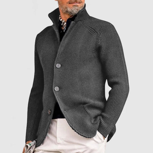 Victor – Knit Button-Up Cardigan for Men