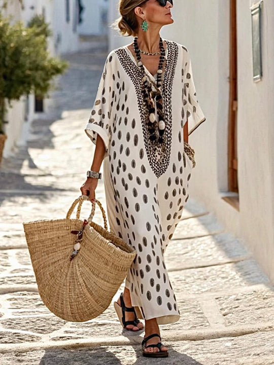 Ilmi – Printed Boho Maxi Kaftan