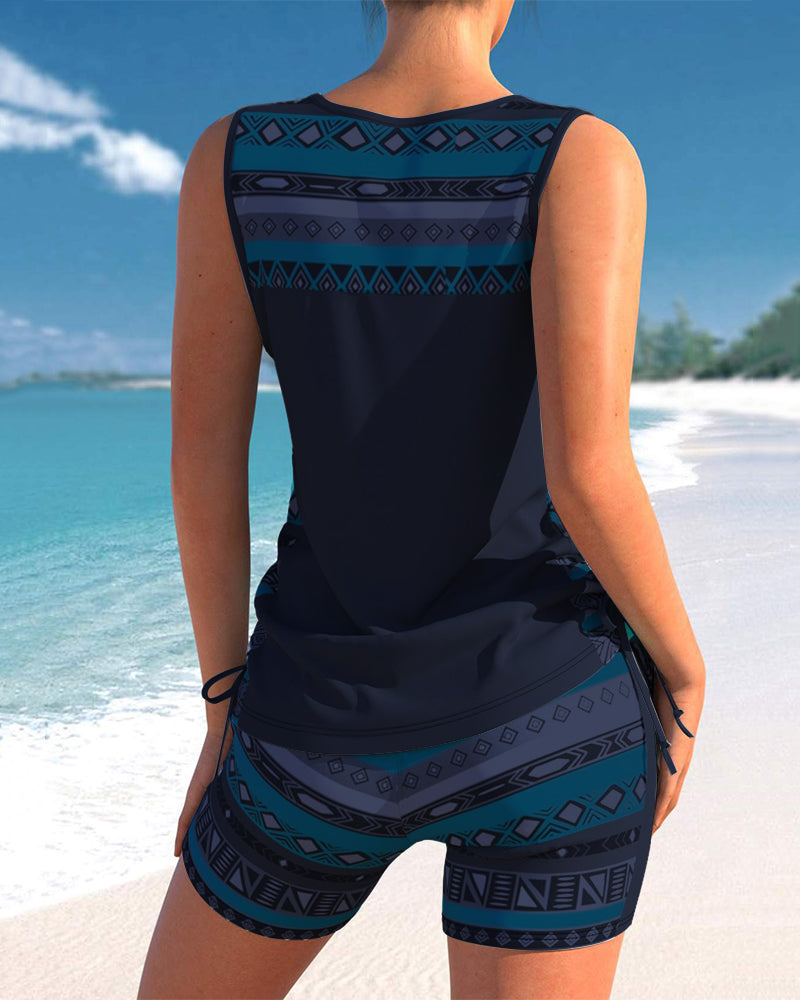 Coral – Boho Breeze Tank & Shorts Set for Women