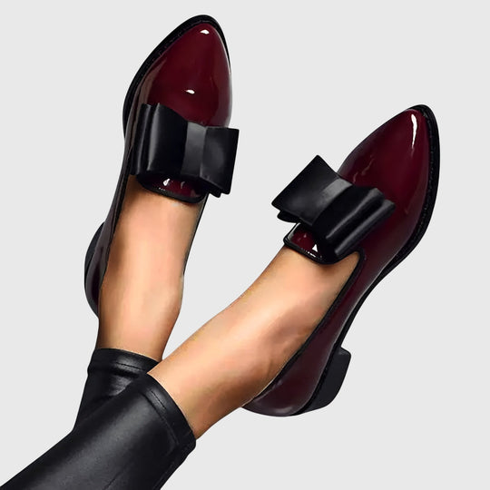 Malin – Chic Two-Tone Leather Loafers for Women