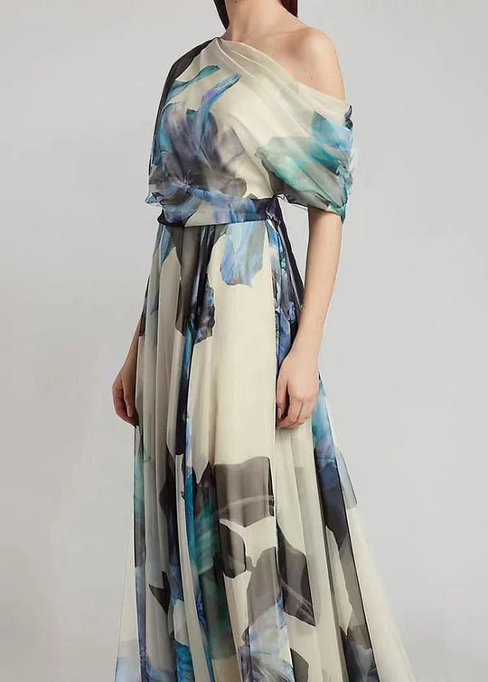 Maraya – Watercolor Chiffon Gown