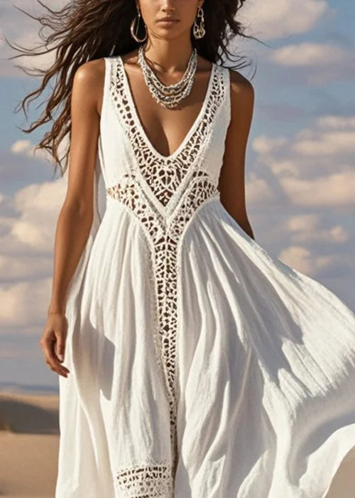 Amalia  – Embroidered Boho Maxi Dress