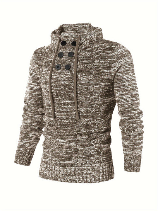 Aiden – Knit Hooded Pullover for Men