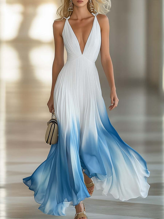 Heath – Ombre Pleated Maxi Dress