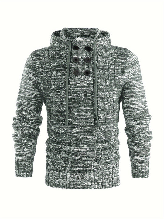 Aiden – Knit Hooded Pullover for Men