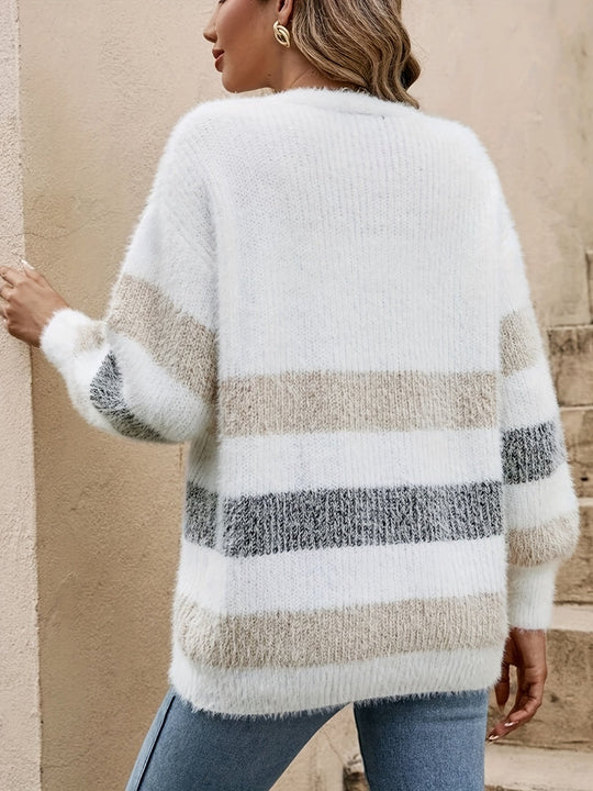 Lexie – Striped Knit Cardigan for Women