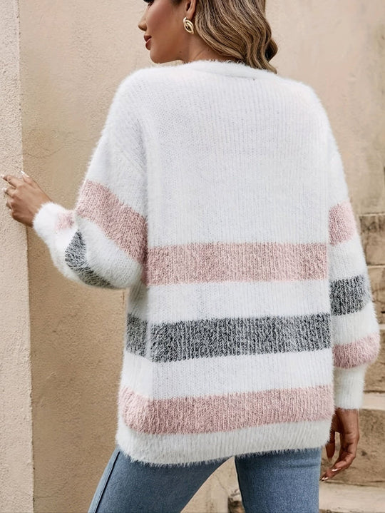 Lexie – Striped Knit Cardigan for Women