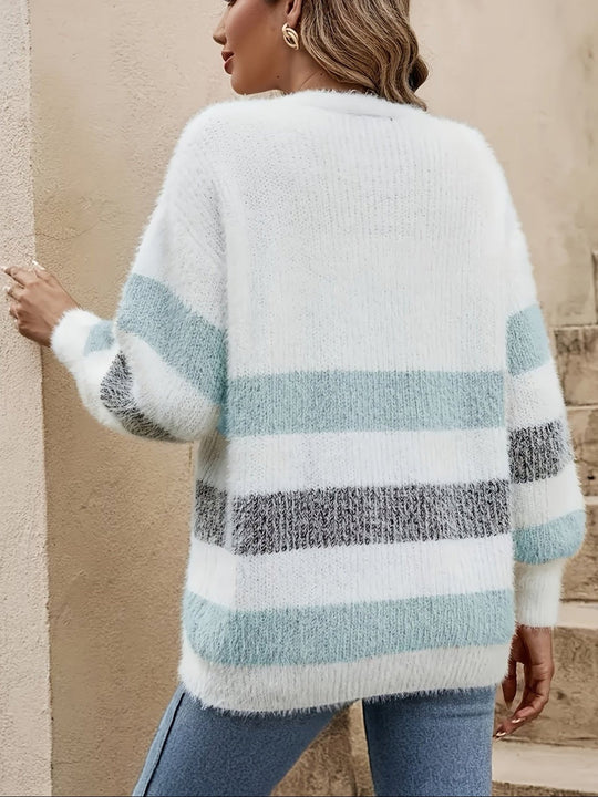 Lexie – Striped Knit Cardigan for Women
