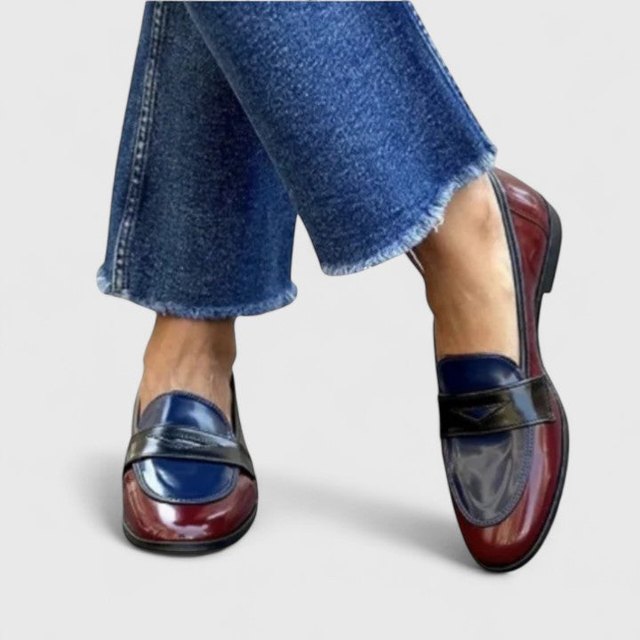Mary Kay – Sophisticated Tri-Tone Leather Loafers for Women
