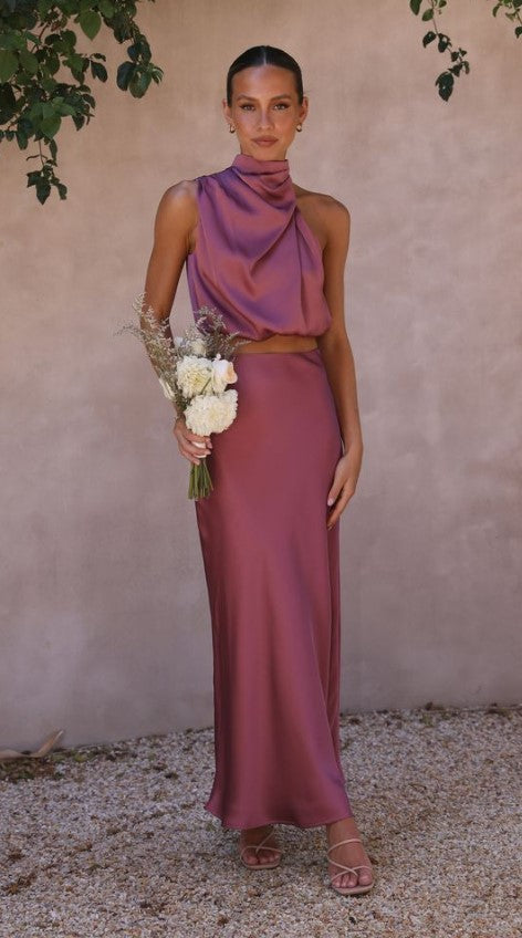Sorelle – Satin Halter Gown for Women