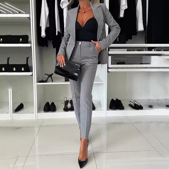 Marvea – Double-Breasted Power Suit Set for Women
