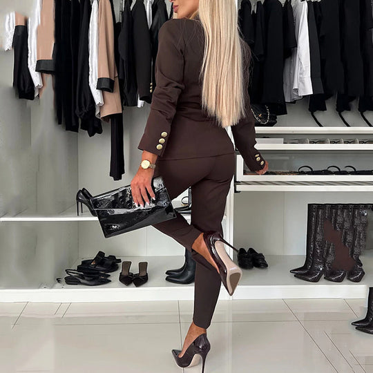 Marvea – Double-Breasted Power Suit Set for Women