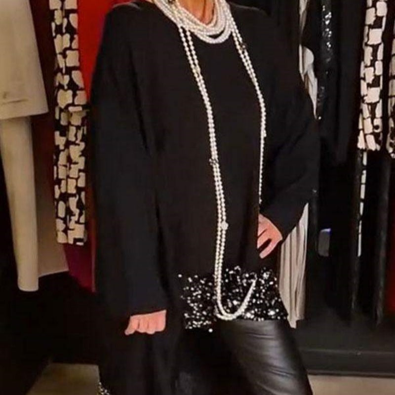 Marzelle – LuxeLayer Embellished Tunic Top