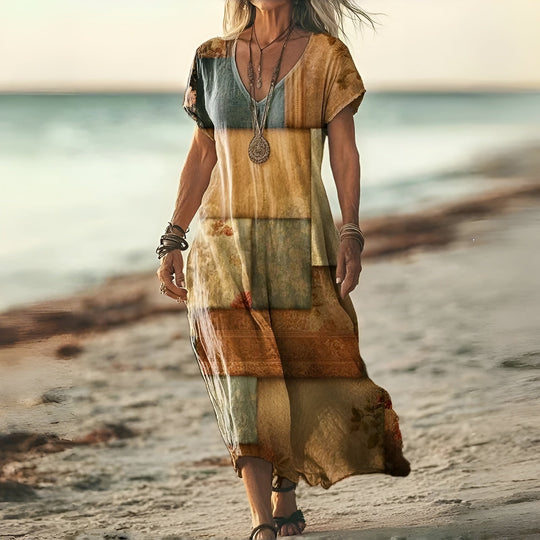 Beata – Boho Floral Maxi Dress